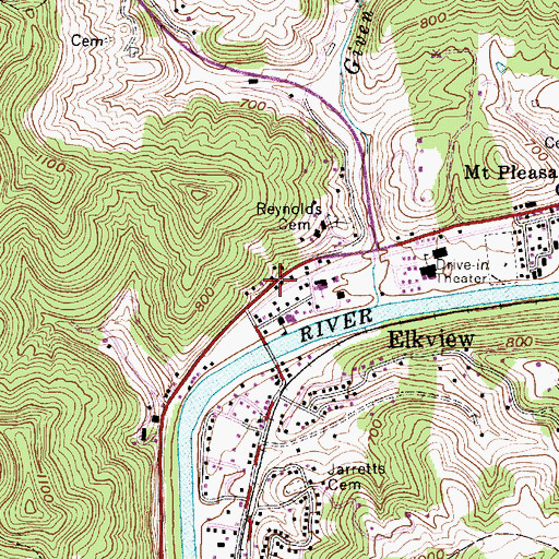 Topographic Map of Jarrett, WV