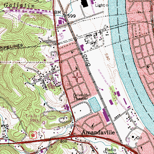 Topographic Map of Marlaina Addition, WV