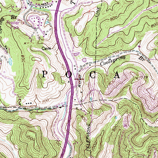 Topographic Map of Meyers School (historical), WV
