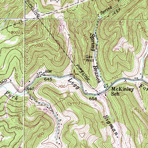 Topographic Map of Morris School (historical), WV