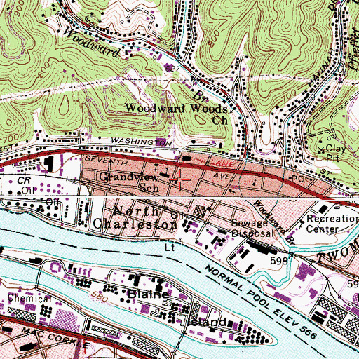 Topographic Map of Robson Presbyterian Church, WV