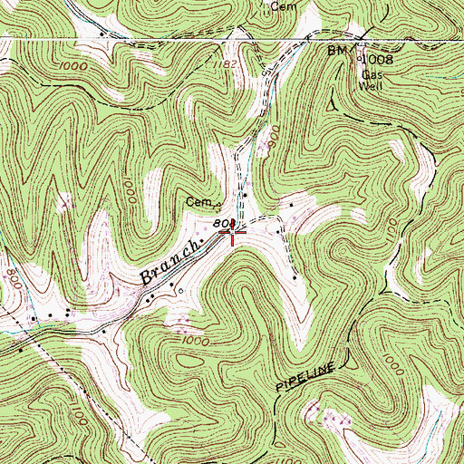 Topographic Map of Roosevelt School (historical), WV