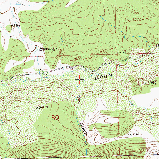 Topographic Map of Tie Gulch, CO