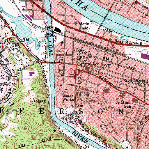 Topographic Map of William E Mohler House, WV