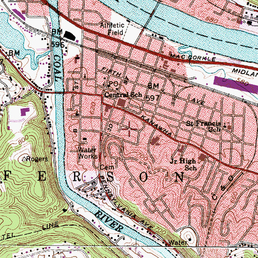 Topographic Map of Zerkle House, WV
