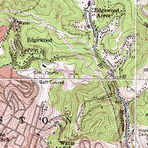 Topographic Map of Cato Park, WV