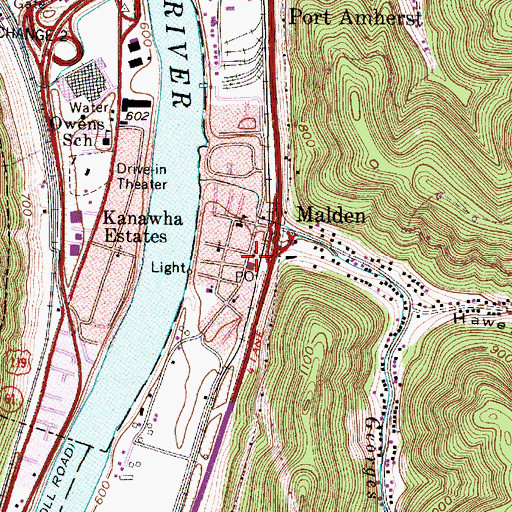 Topographic Map of African Zion Baptist Church, WV