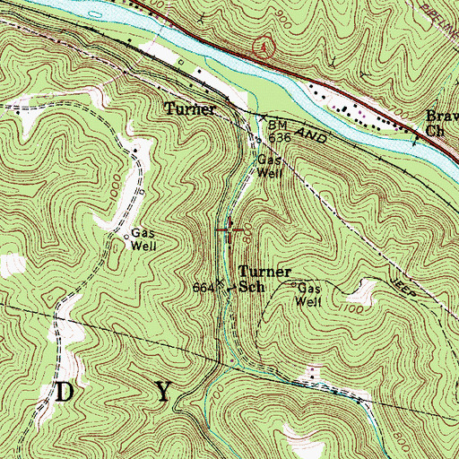 Topographic Map of Heatherman (historical), WV