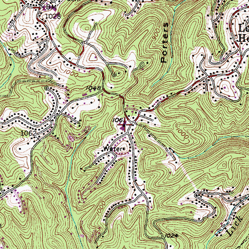 Topographic Map of Holz Elementary School, WV