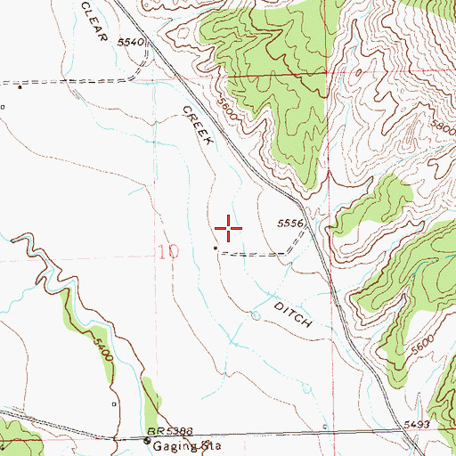 Topographic Map of Clear Creek Ditch, CO