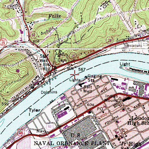 Topographic Map of Lock 6 (historical), WV