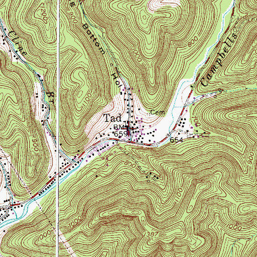Topographic Map of Mary Ingles Elementary School, WV