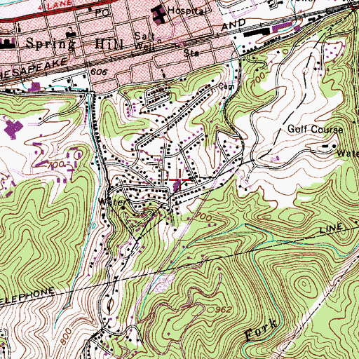 Topographic Map of Richmond Elementary School, WV