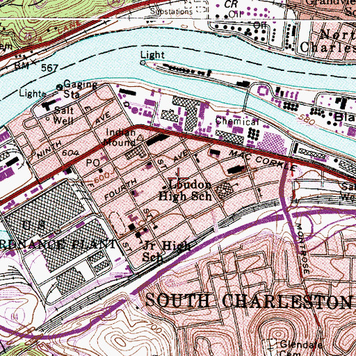 Topographic Map of Rose of Sharon Christian Fellowship Church, WV