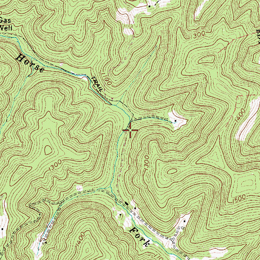 Topographic Map of Rosina (historical), WV