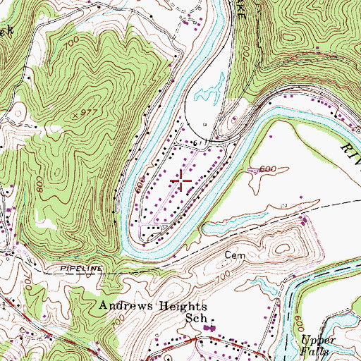 Topographic Map of River Bend, WV