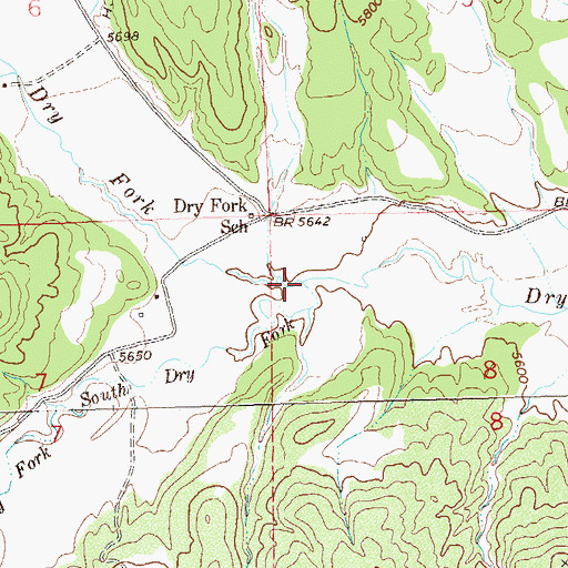 Topographic Map of South Dry Fork, CO