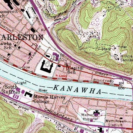 Topographic Map of Bethany Baptist Church, WV