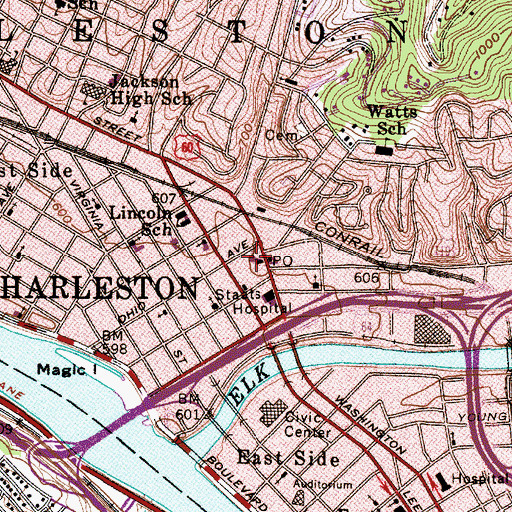Topographic Map of Bream Memorial Presbyterian Church, WV