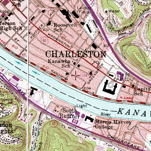 Topographic Map of Capital View Church of the Nazarene, WV