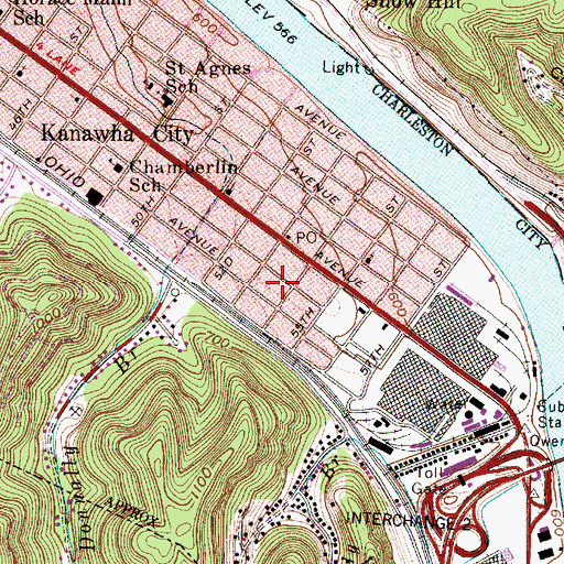 Topographic Map of Church of God, WV