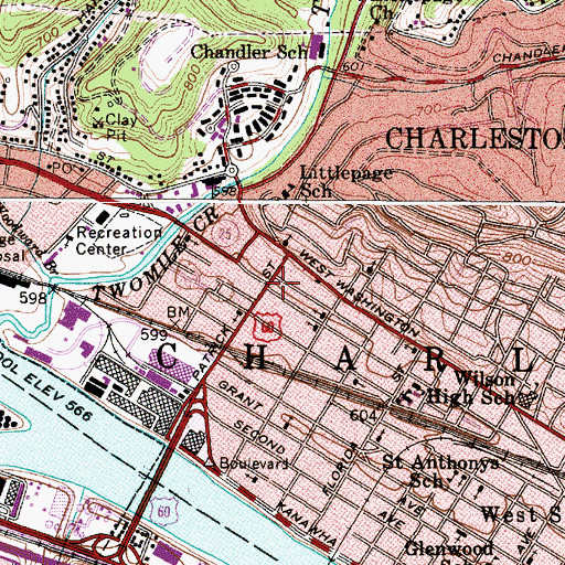 Topographic Map of Church of God, WV