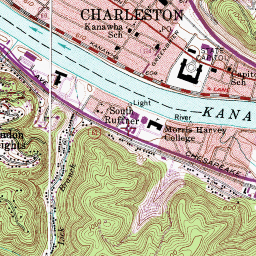 Topographic Map of Cox Hall, WV
