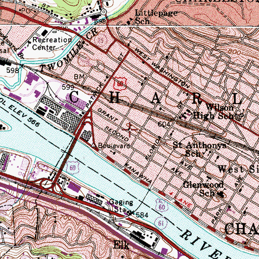 Topographic Map of Ebenezer Baptist Church, WV