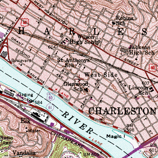 Topographic Map of Good Shepherd Church of God in Christ, WV