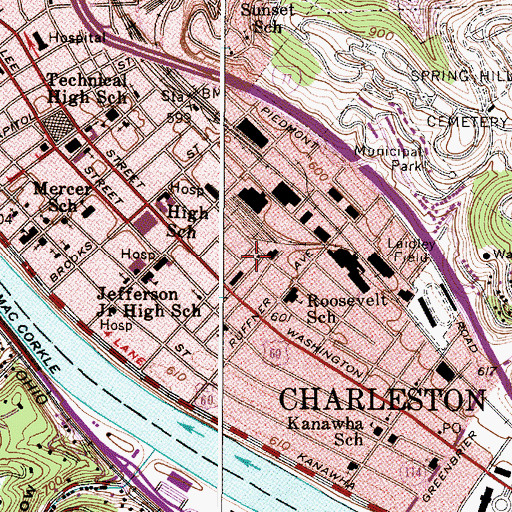 Topographic Map of Liberty Baptist Church, WV