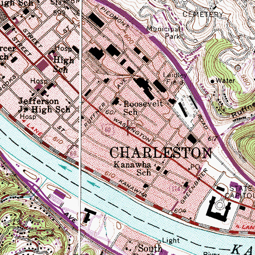 Topographic Map of Pentecostal Holiness Church, WV
