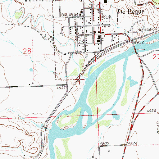 Topographic Map of Roan Creek, CO