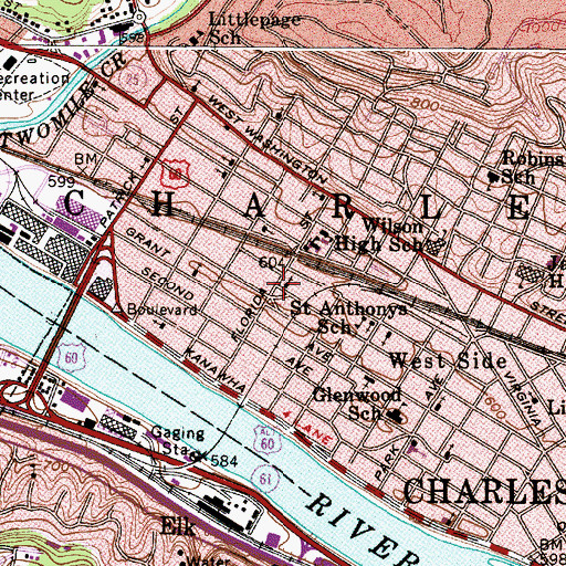 Topographic Map of Pilgrim Holiness Church, WV