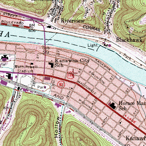 Topographic Map of Saint John Greek Orthodox Church, WV