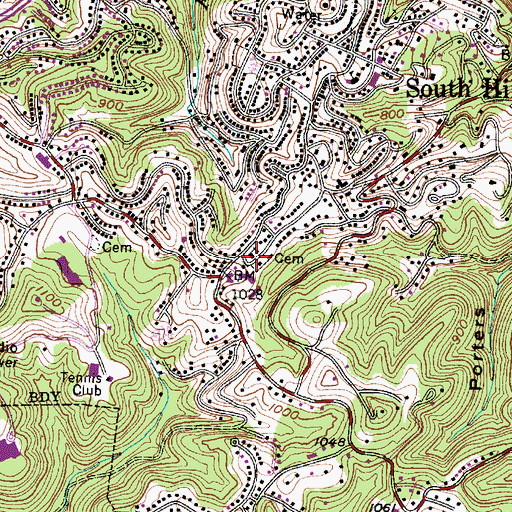 Topographic Map of Saint Matthews Episcopal Church, WV