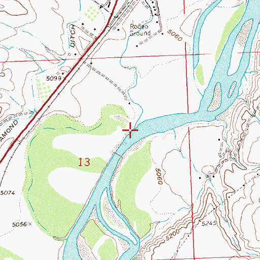 Topographic Map of Parachute Creek, CO