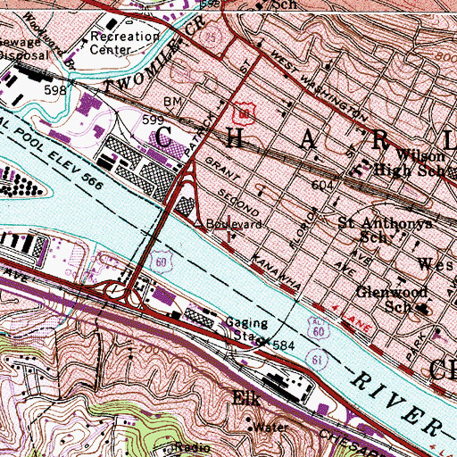 Topographic Map of Walls African Methodist Episcopal Church, WV