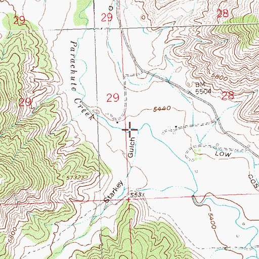 Topographic Map of Starkey Gulch, CO
