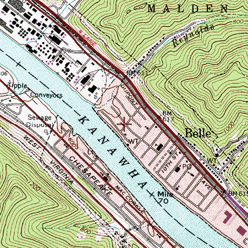Topographic Map of Church of Christ, WV