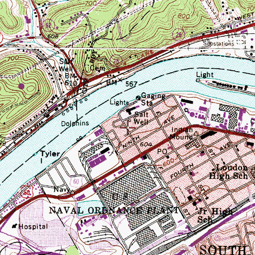 Topographic Map of Church of God, WV