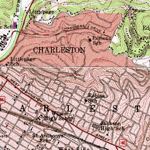 Topographic Map of Community Missionary Baptist Church, WV