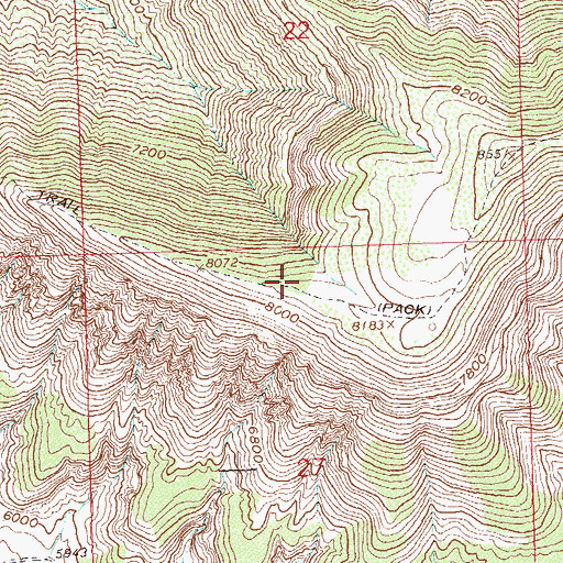Topographic Map of Spruce Point Trail, CO