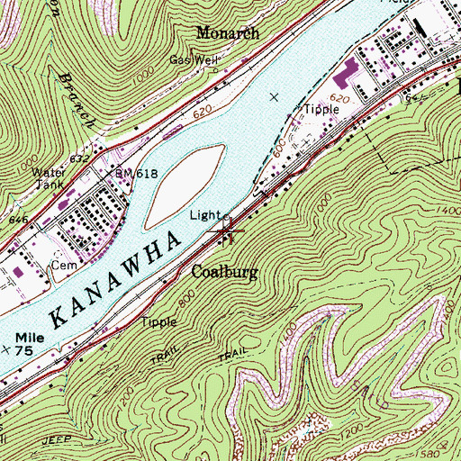 Topographic Map of Good Shepherd Church, WV