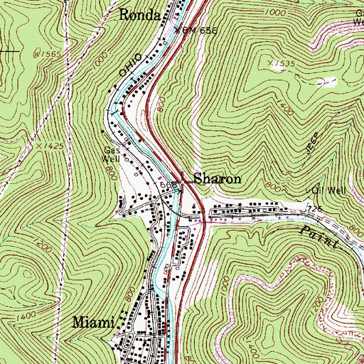 Topographic Map of Interchange 79, WV