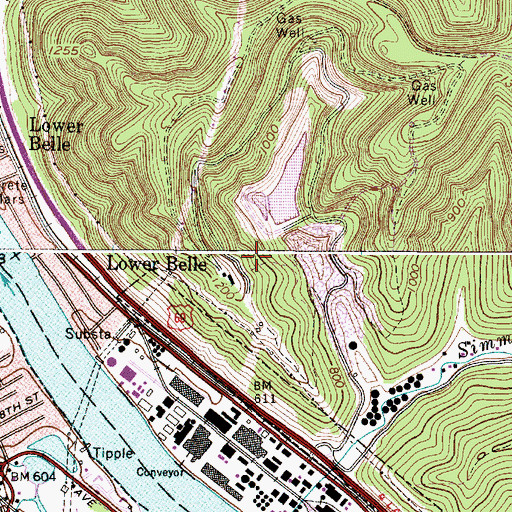 Topographic Map of Marmet Baptist Church, WV