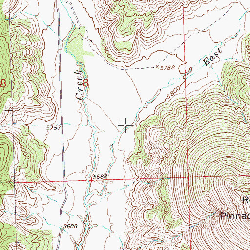 Topographic Map of East Fork Conn Creek, CO