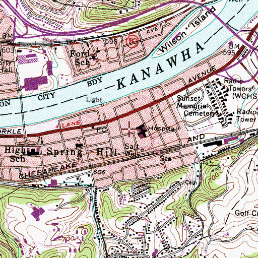 Topographic Map of Saint Timothy Lutheran Church, WV