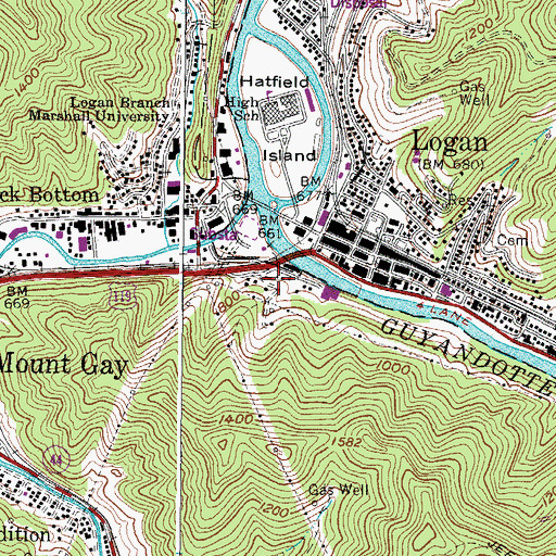 Topographic Map of Buskirk Addition, WV