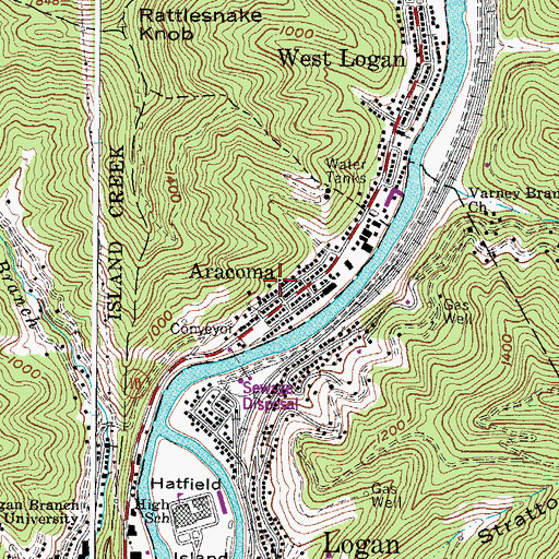 Topographic Map of Church of God (historical), WV