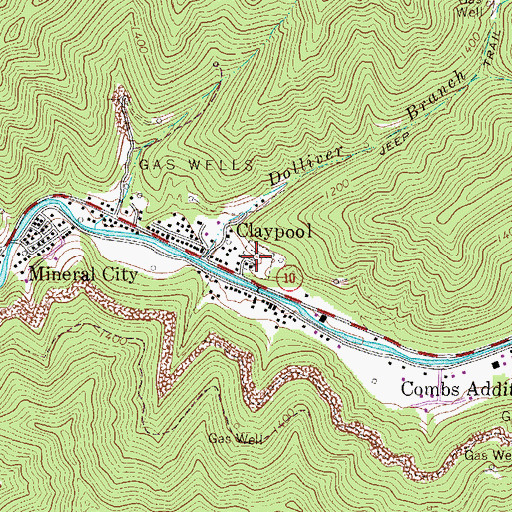 Topographic Map of Claypool Cemetery, WV